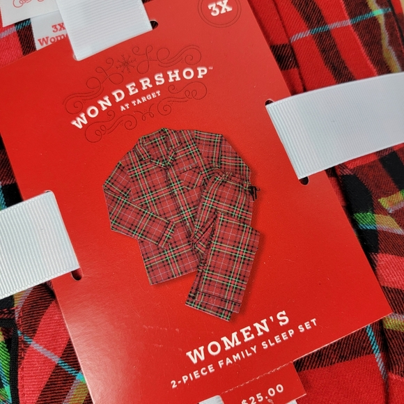 🆕️Wondershop Women's 2-Piece Plaid Sleep Set 3X - Picture 2 of 4
